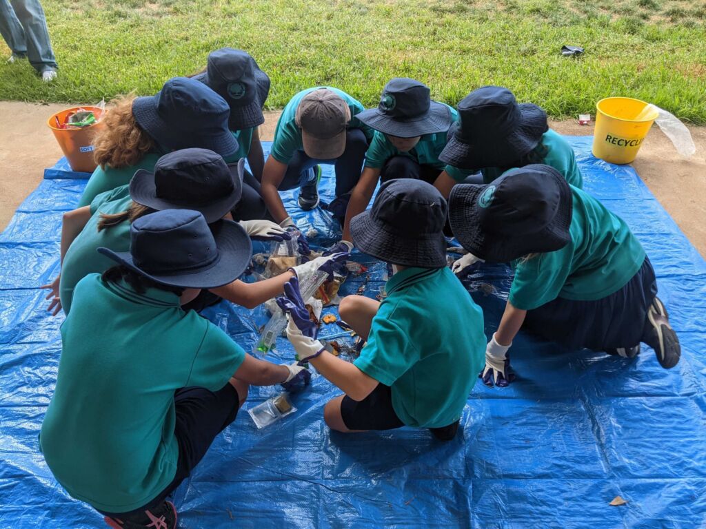 Students learning about sustainability